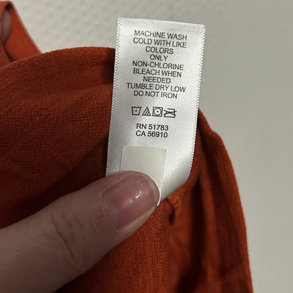 Maurices Shorts Burnt Orange Belted Elastic Waist 4" High Rise Shorts NWT Large - Picture 6 of 10